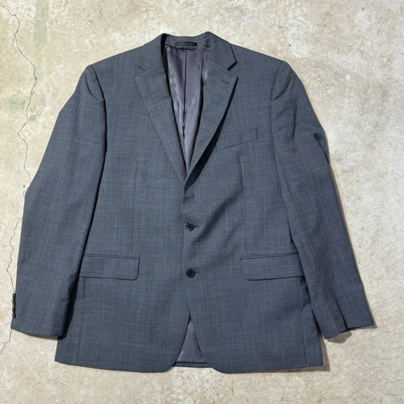 Lauren Ralph Lauren Blazer Men’s Size 44L Gray Wool Two Button Front Pockets